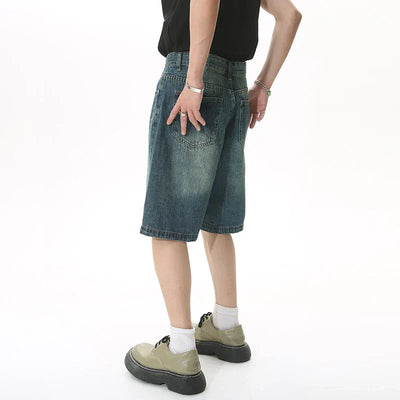 GRAY DENIM SHORTS CASUAL COTTON DENIM