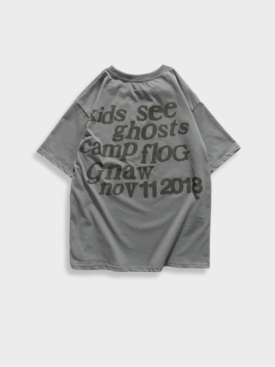 LifeOfStreetwear | Unisex Gray Heart Graphic Oversized T-Shirt