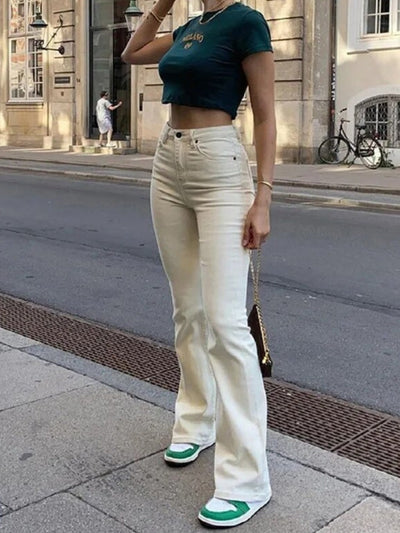 GREEN MILANO CROP TOP SHIRT WITH EMBROIDERY