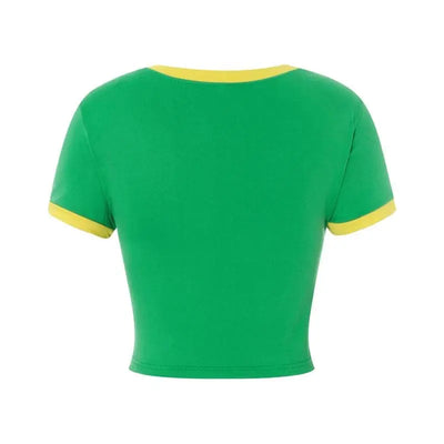 JAMAICA CROP TOP HOTSWEET SUMMER TANK TOPS IN GREEN AND YELLOW