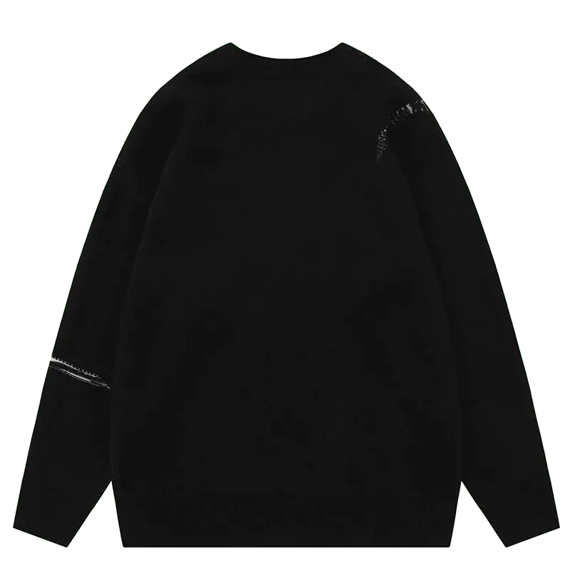 KNITTED VINTAGE BUTTERFLY PULLOVER WITH BUTTERFLY DESIGNS