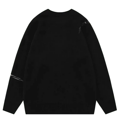 KNITTED VINTAGE BUTTERFLY PULLOVER WITH BUTTERFLY DESIGNS