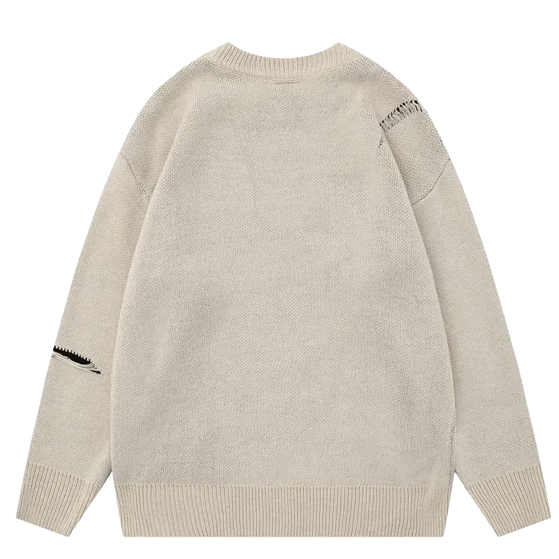 KNITTED VINTAGE BUTTERFLY PULLOVER WITH BUTTERFLY DESIGNS