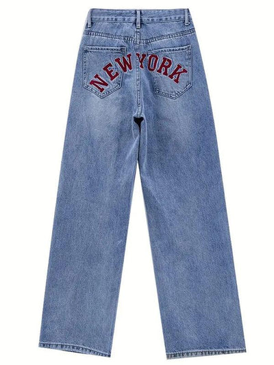 LIGHT BLUE WIDE-LEG JEANS 90S BOYFRIEND JEANS