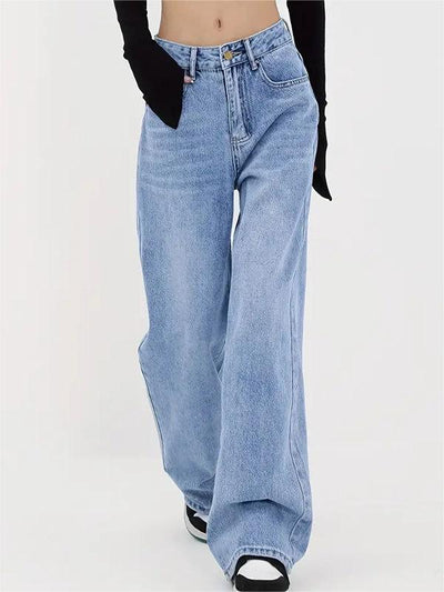 LIGHT BLUE WIDE-LEG JEANS 90S BOYFRIEND JEANS