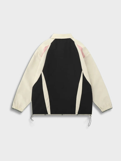 LIGHT GREEN AND CREAM JACKET WITH PINK ACCENTS Y2K STYLE