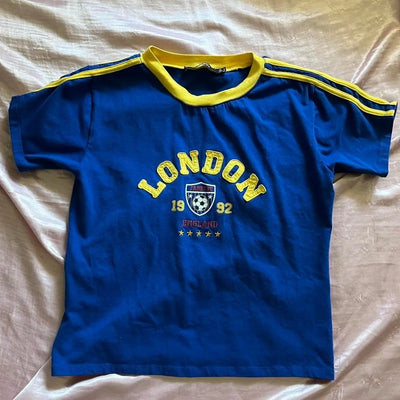 LONDON T-SHIRT WITH HIGH STRETCH LETTER DESIGN