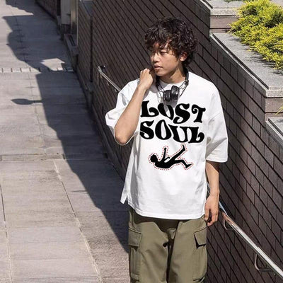 LOST SOUL T-SHIRT WITH GRAPHIC DESIGN FOR STYLISH COMFORT