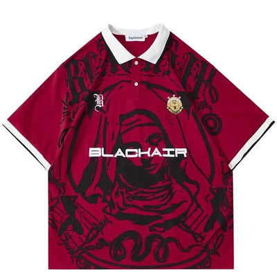 MAROON GRAPHIC PRINT POLO SHIRT | STREETWEAR T-SHIRTS COLLECTION
