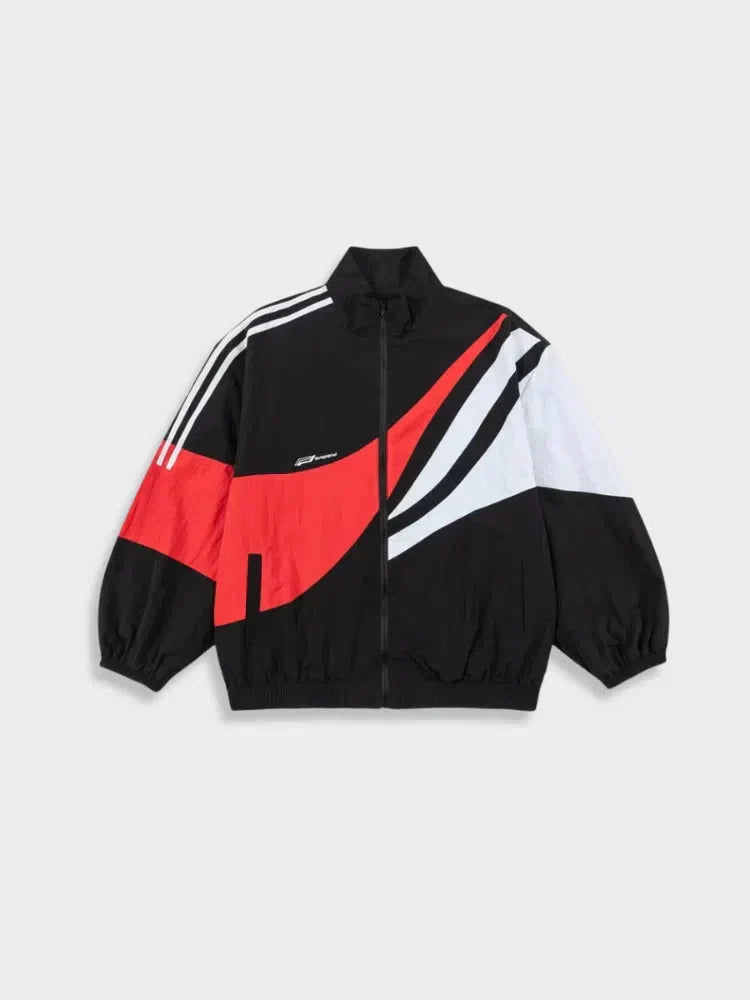 NAVY RED WHITE TRACK JACKET UNISEX OVERSIZED VINTAGE