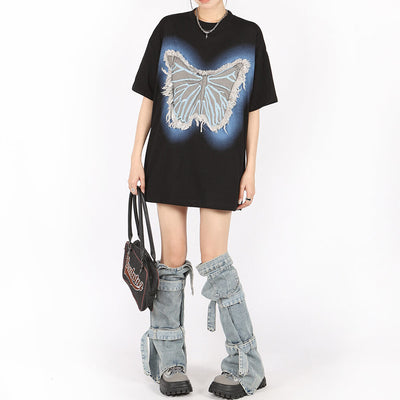 Neon Butterfly Oversized T-Shirt