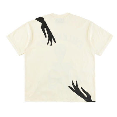 OFF-WHITE SKELETON AND FLOWERS T-SHIRT - DARK FANTASY THEME