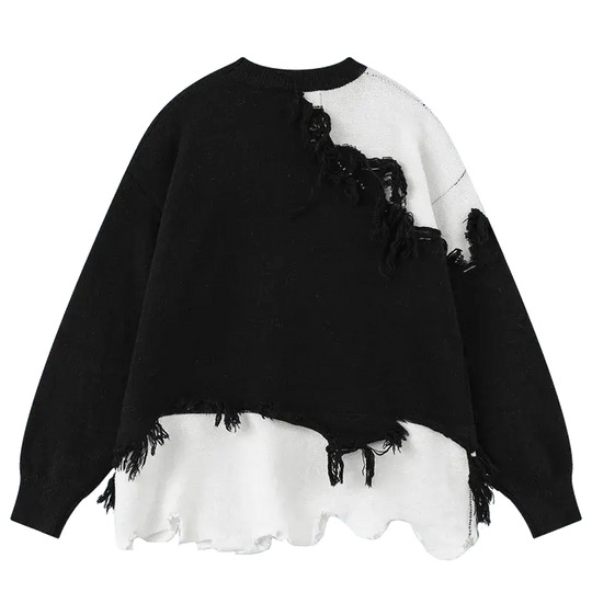 LifeOfStreetwear | Men’s Oversized Black & White Sweater