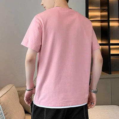 OVERSIZED Y2K STREETWEAR T-SHIRT WITH BLUE STAR DESIGN