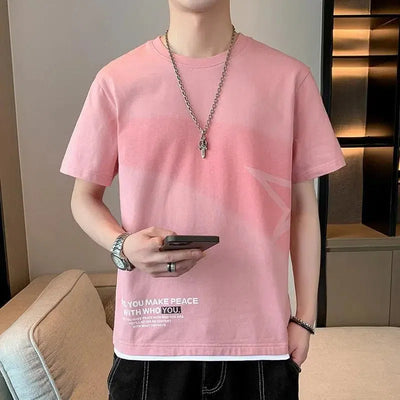 OVERSIZED Y2K STREETWEAR T-SHIRT WITH BLUE STAR DESIGN