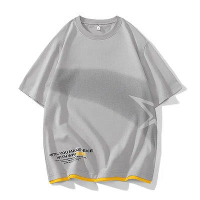 OVERSIZED Y2K STREETWEAR T-SHIRT WITH BLUE STAR DESIGN