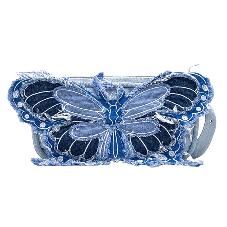 PINK BUTTERFLY-SHAPED HANDBAG WITH Y2K AESTHETIC STYLE