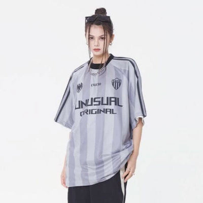 PINK STRIPED SOCCER JERSEY WITH UNIQUE DESIGN FOR PREMIUM STREETWEAR