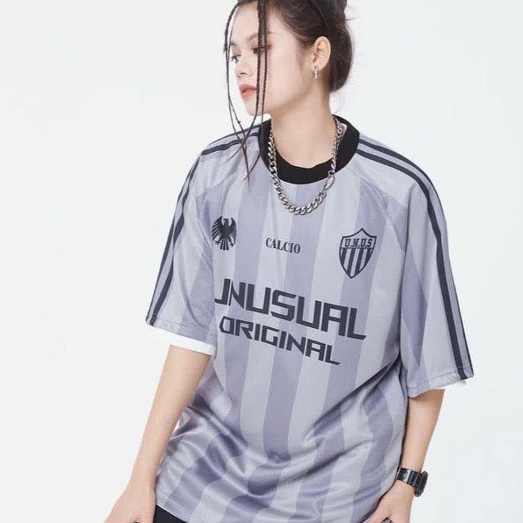 PINK STRIPED SOCCER JERSEY WITH UNIQUE DESIGN FOR PREMIUM STREETWEAR