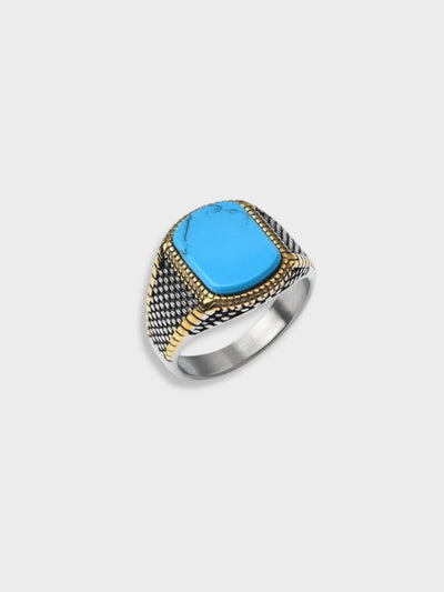 SILVER RING WITH RED STONE - MONEY ONYX RING
