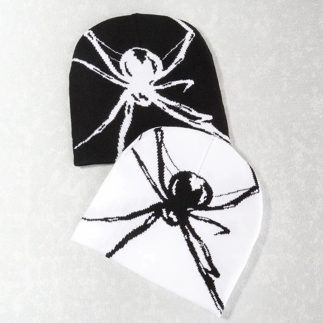 LifeOfStreetwear | Black Y2K Spider Web Beanie