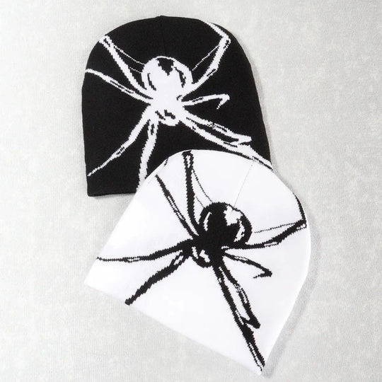 LifeOfStreetwear | Black Y2K Spider Web Beanie