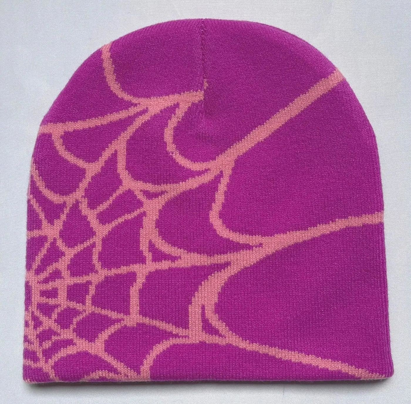 SPIDER WEB BEANIE WITH WHITE DESIGN