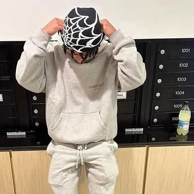 SPIDER WEB BEANIE WITH WHITE DESIGN