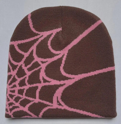 SPIDER WEB BEANIE WITH WHITE DESIGN