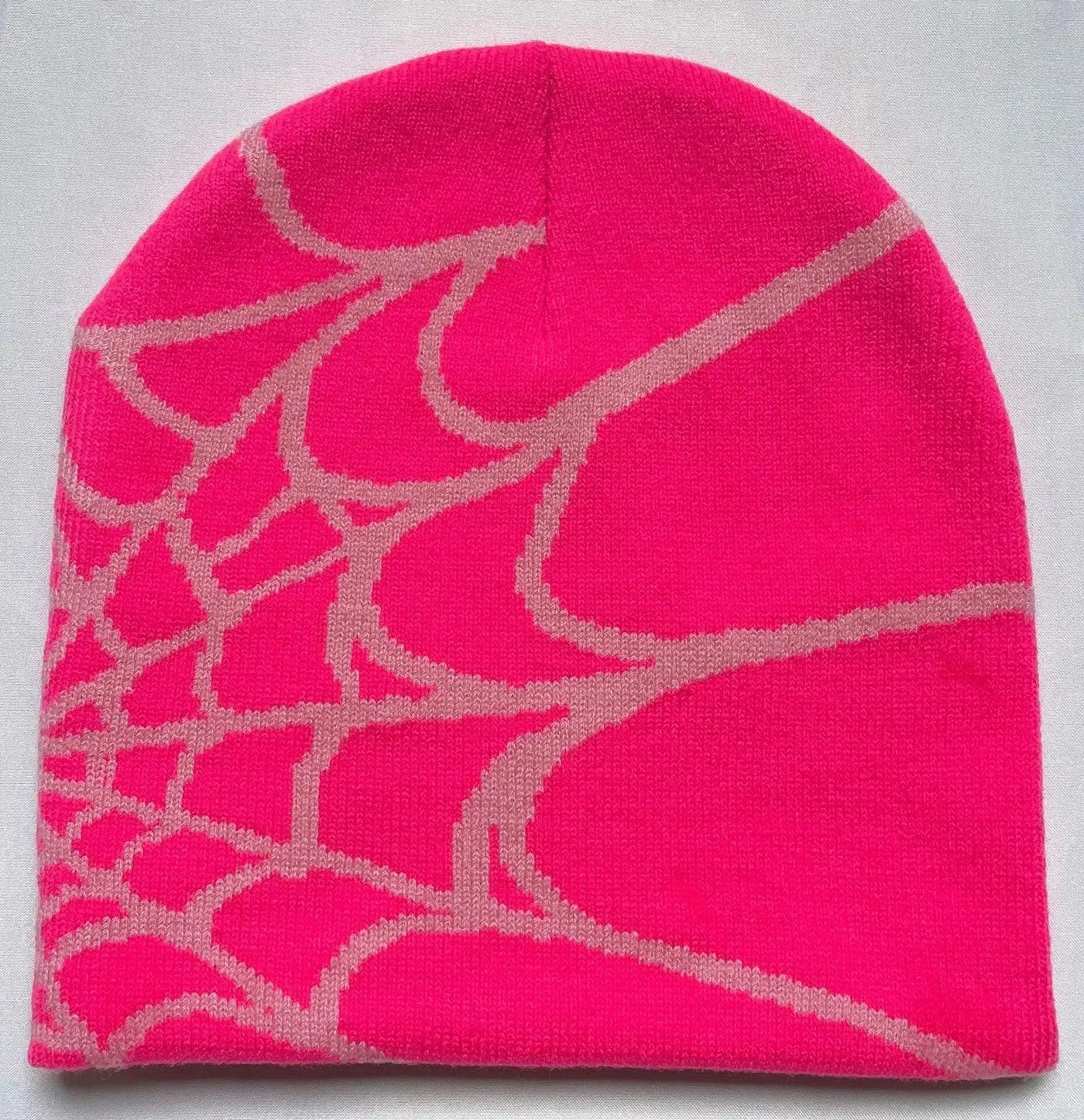 SPIDER WEB BEANIE WITH WHITE DESIGN
