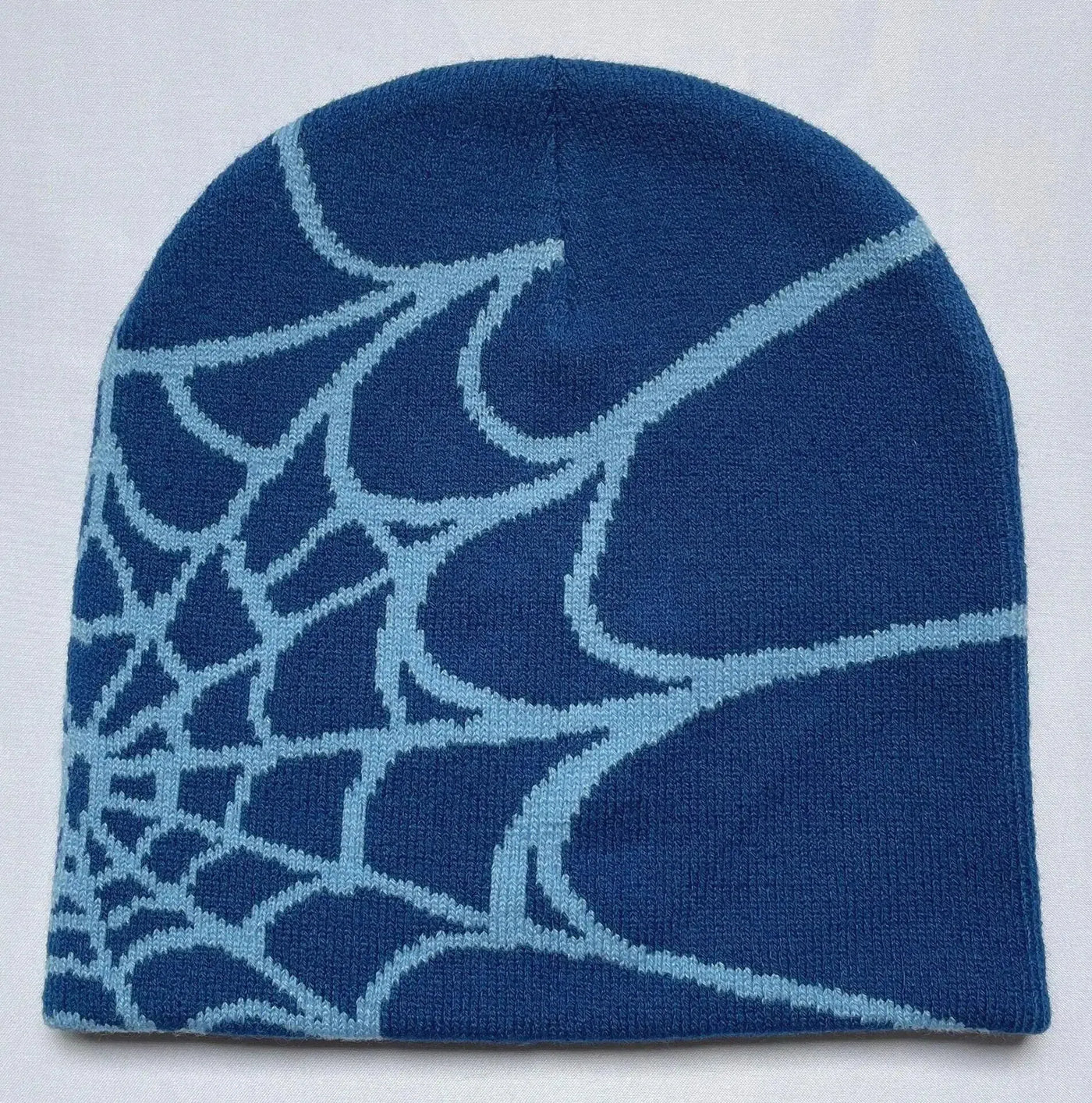 SPIDER WEB BEANIE WITH WHITE DESIGN