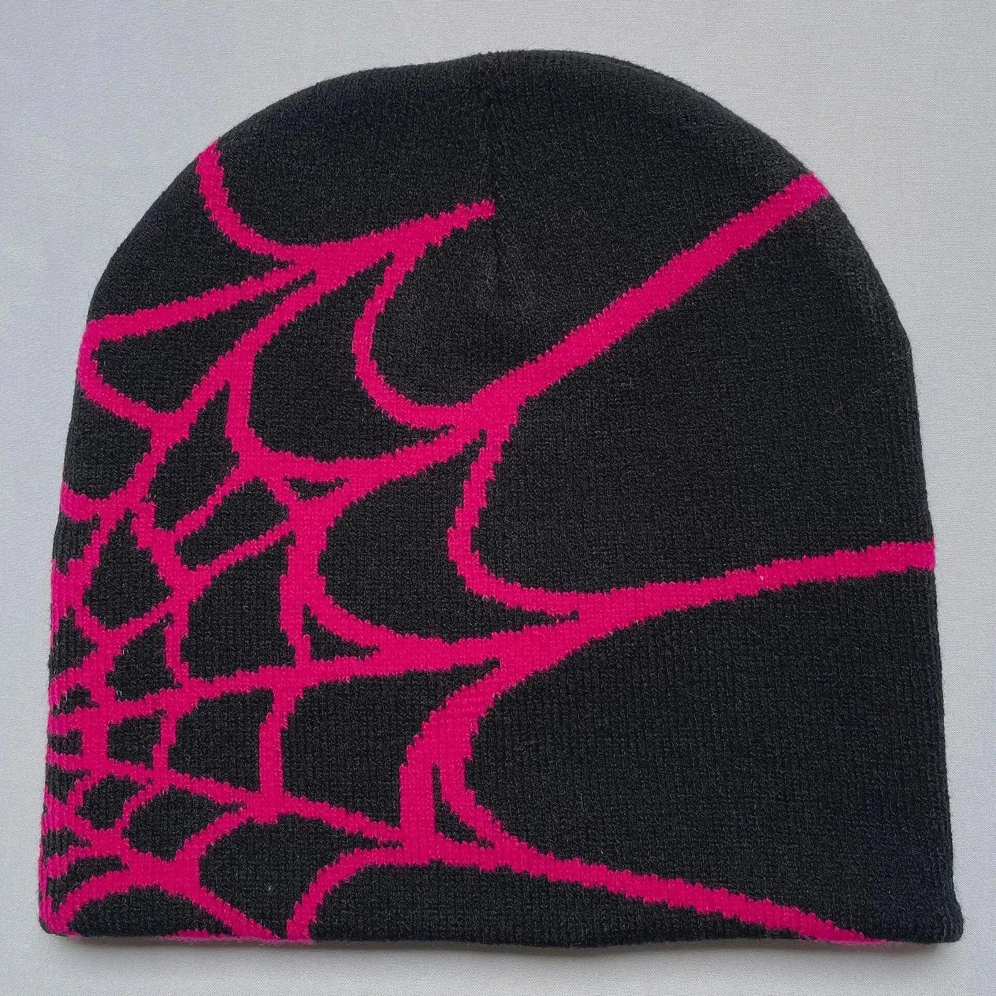 SPIDER WEB BEANIE WITH WHITE DESIGN