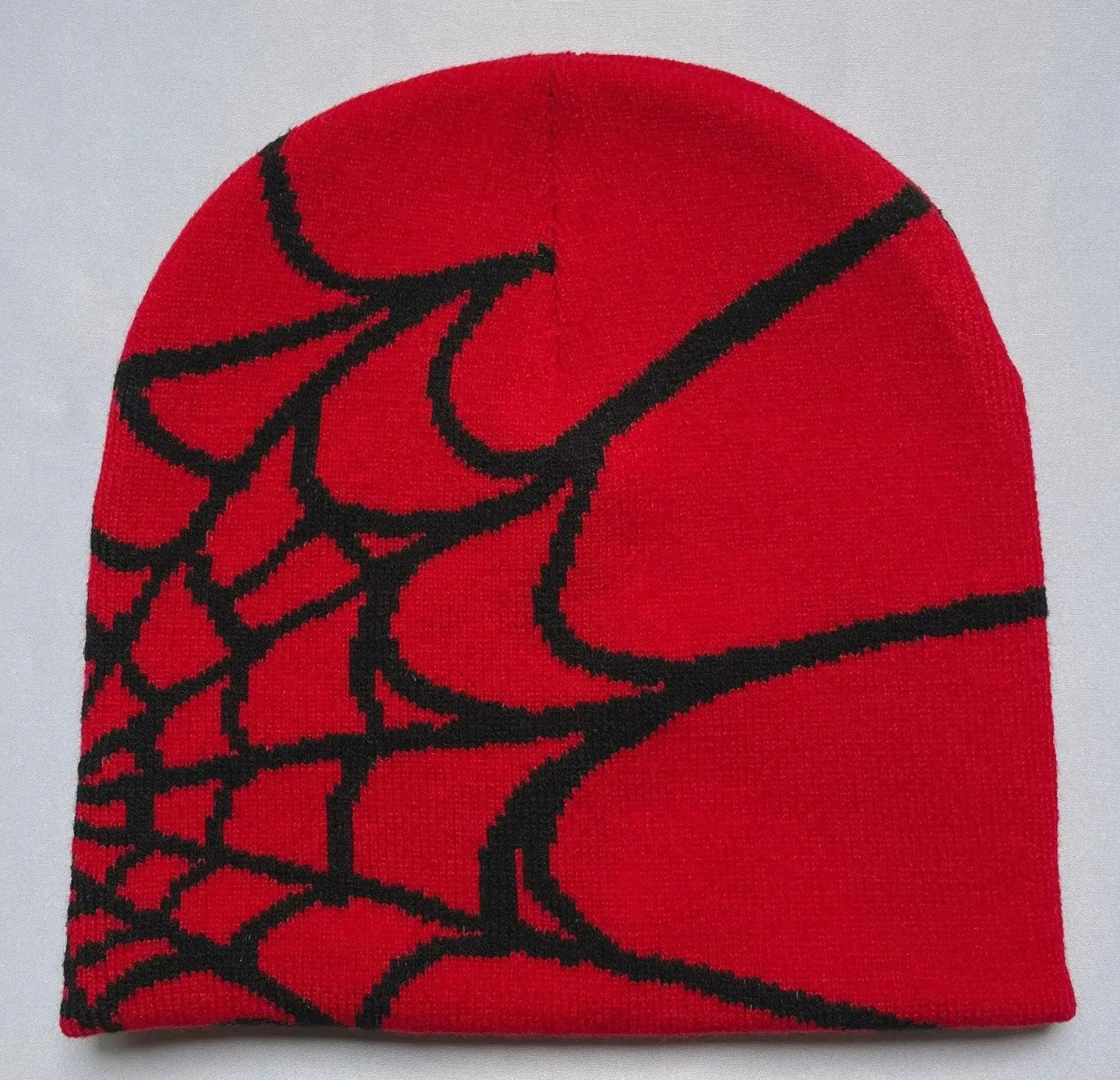 SPIDER WEB BEANIE WITH WHITE DESIGN