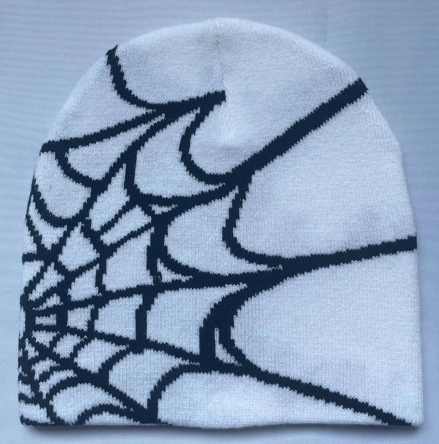 SPIDER WEB BEANIE WITH WHITE DESIGN
