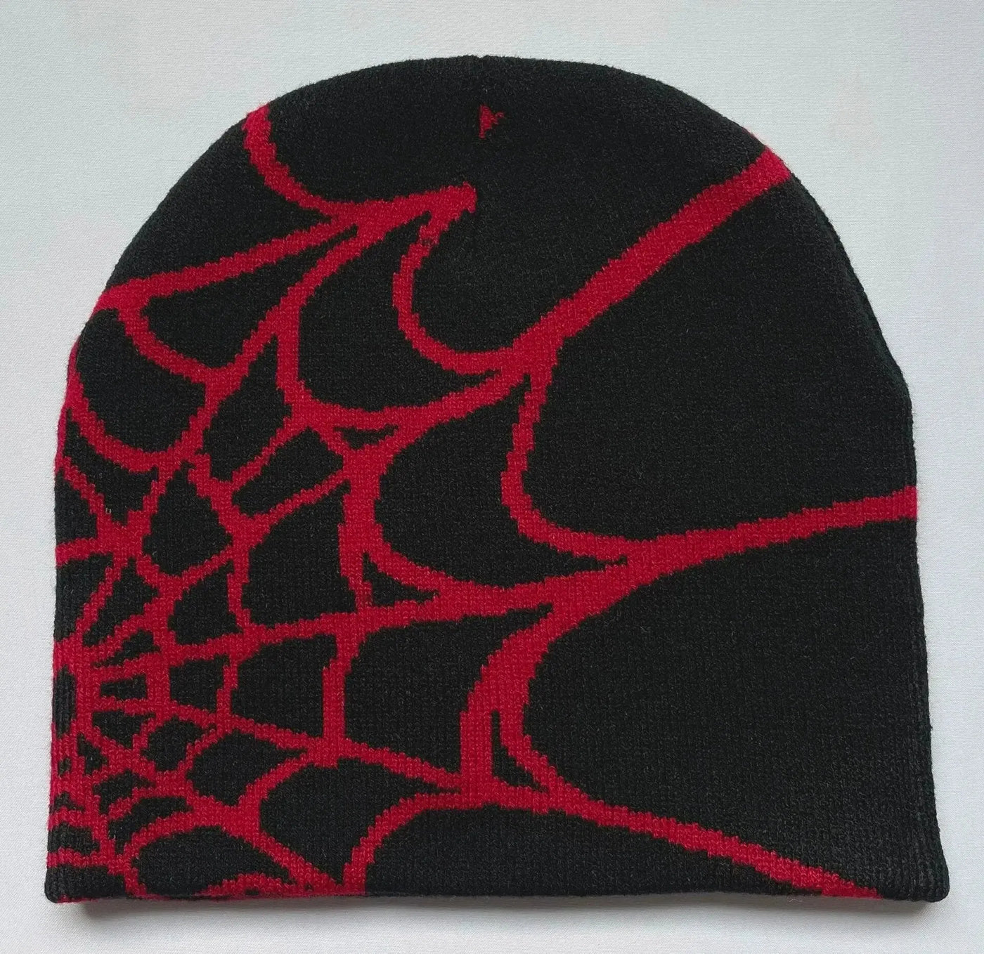 SPIDER WEB BEANIE WITH WHITE DESIGN