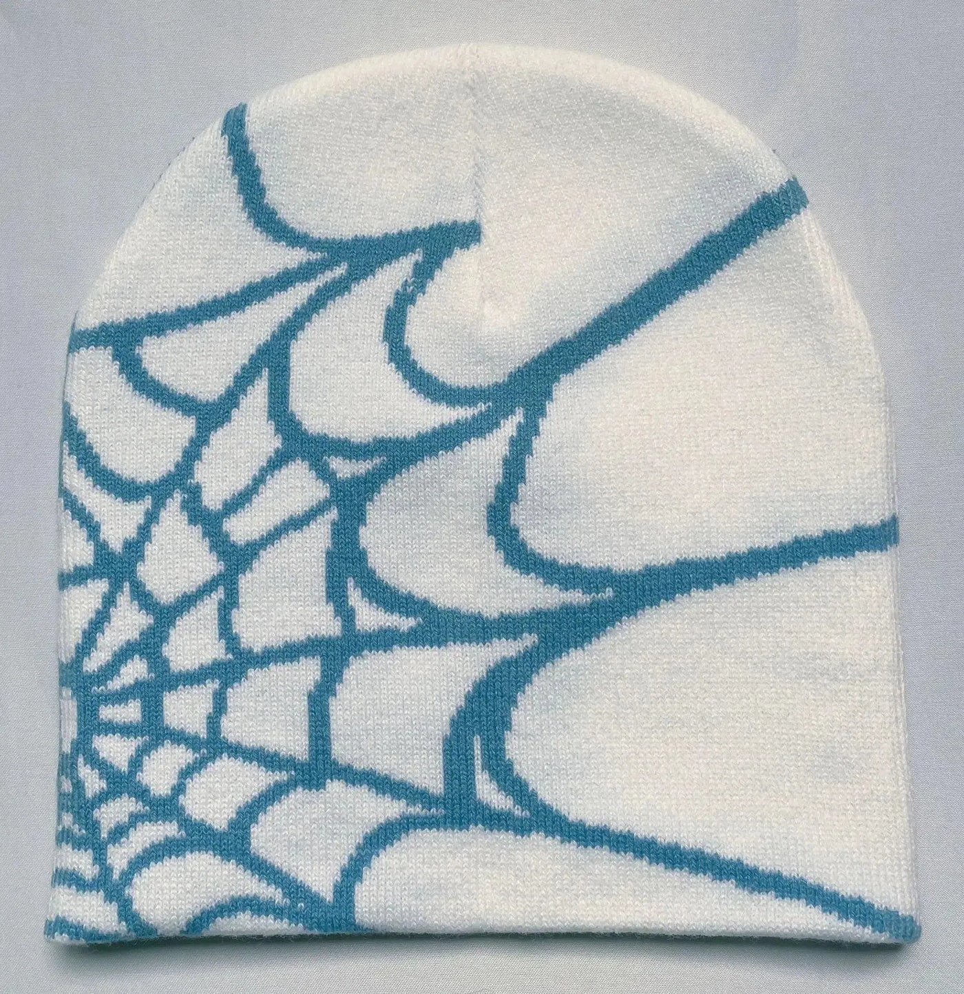 SPIDER WEB BEANIE WITH WHITE DESIGN