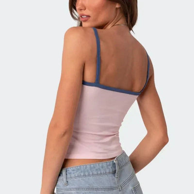 THREE-SCOOP ICE CREAM CONE Y2K PRINT SLEEVELESS TEE
