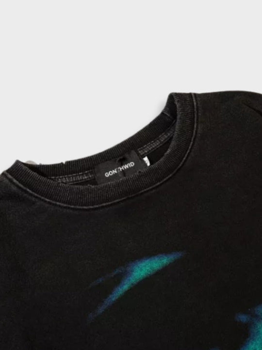 LifeOfStreetwear | Men’s Black Graphic Long Sleeve Shirt