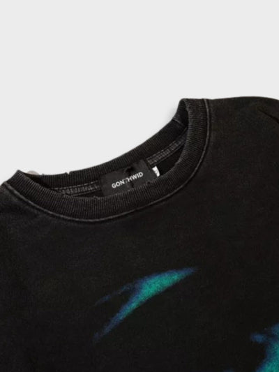 UNISEX LONGSLEEVE SHIRT WITH FACE GRAPHIC - UNISEX LONGSLEEVES SPIN
