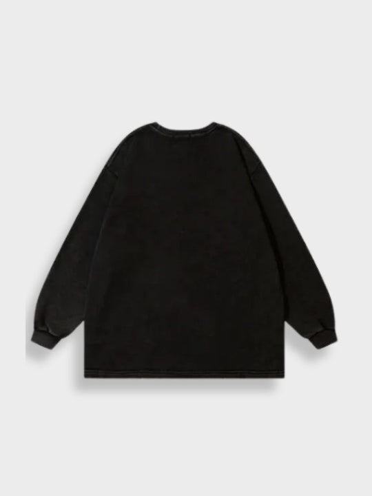 LifeOfStreetwear | Men’s Black Graphic Long Sleeve Shirt