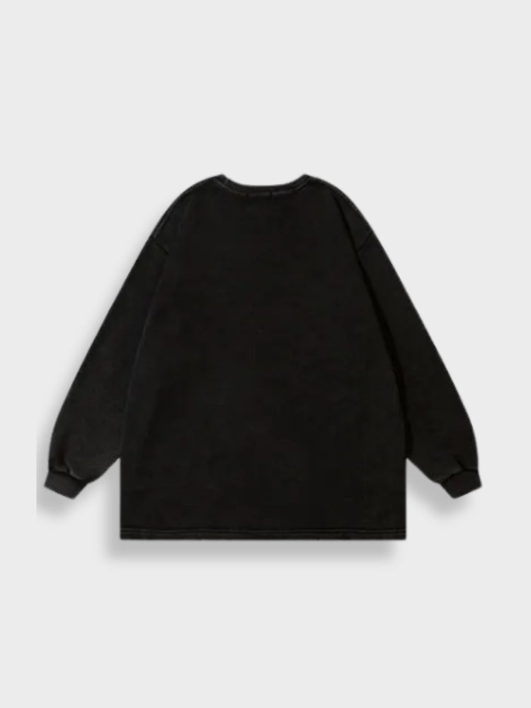 UNISEX LONGSLEEVE SHIRT WITH FACE GRAPHIC - UNISEX LONGSLEEVES SPIN