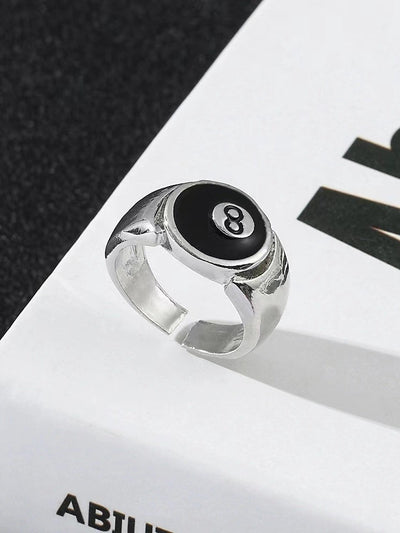 VINTAGE ADJUSTABLE 8-BALL RING WITH ADJUSTABLE DESIGN