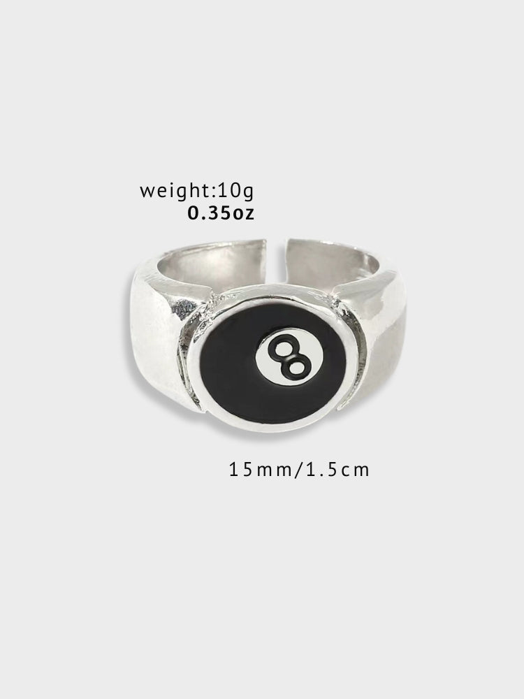 VINTAGE ADJUSTABLE 8-BALL RING WITH ADJUSTABLE DESIGN