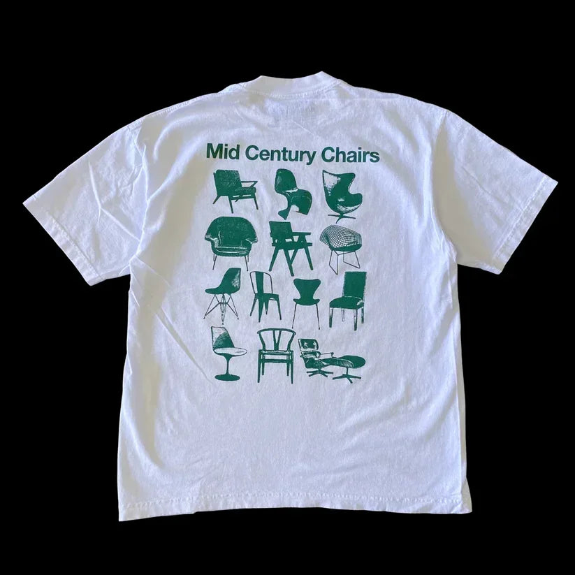 WHITE CAR GRAPHIC T-SHIRT Y2K COTTON STREETWEAR