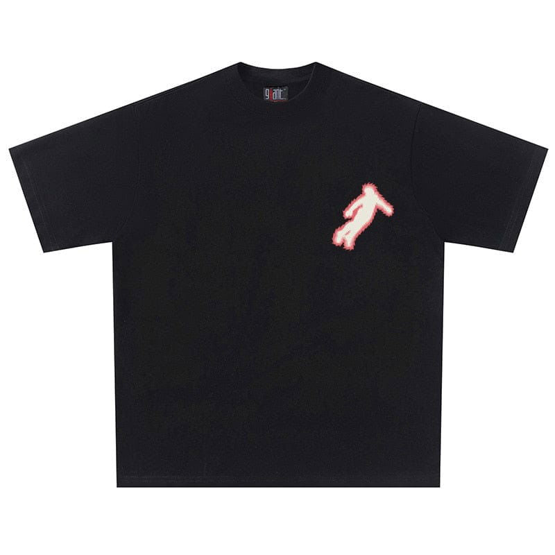 WHITE DIE T-SHIRT FOR TRUE CRIME FANS WITH PINK FIGURE DESIGN