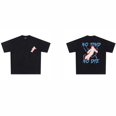 WHITE DIE T-SHIRT FOR TRUE CRIME FANS WITH PINK FIGURE DESIGN