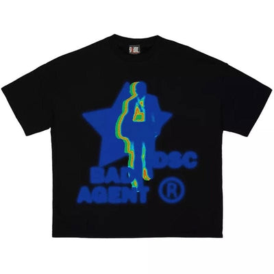 WHITE GRAPHIC BAD AGENT T-SHIRT