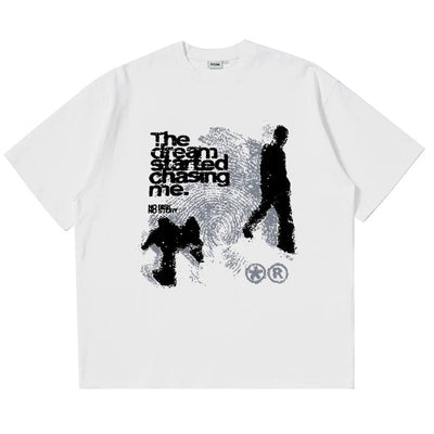 WHITE GRAPHIC T-SHIRT FOR STYLISH STREETWEAR ENTHUSIASTS