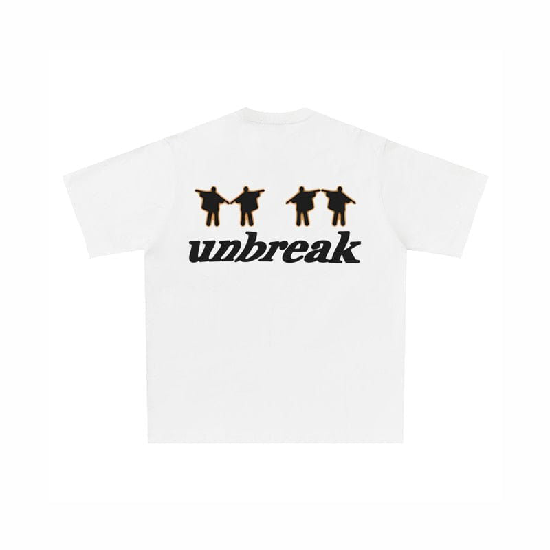 WHITE TEE SHIRT WITH SILHOUETTE DESIGN - TEE SHIRT THEWAY