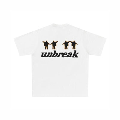 WHITE TEE SHIRT WITH SILHOUETTE DESIGN - TEE SHIRT THEWAY
